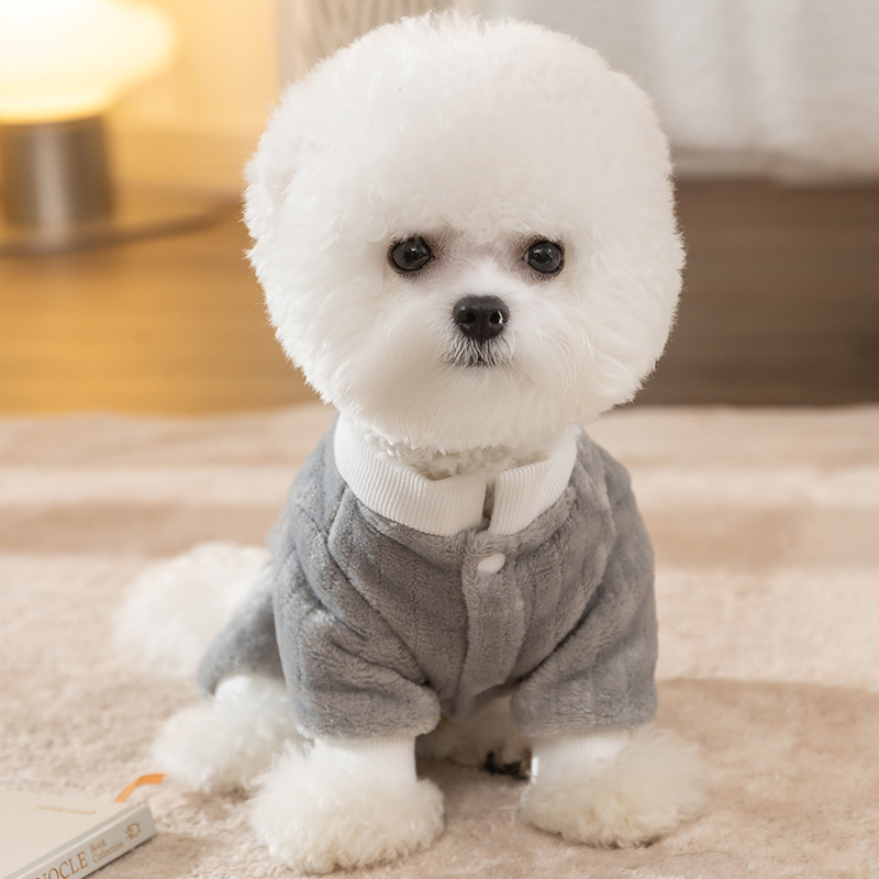 Winter Cartoon Bear Flannel Warm Pet Clothes