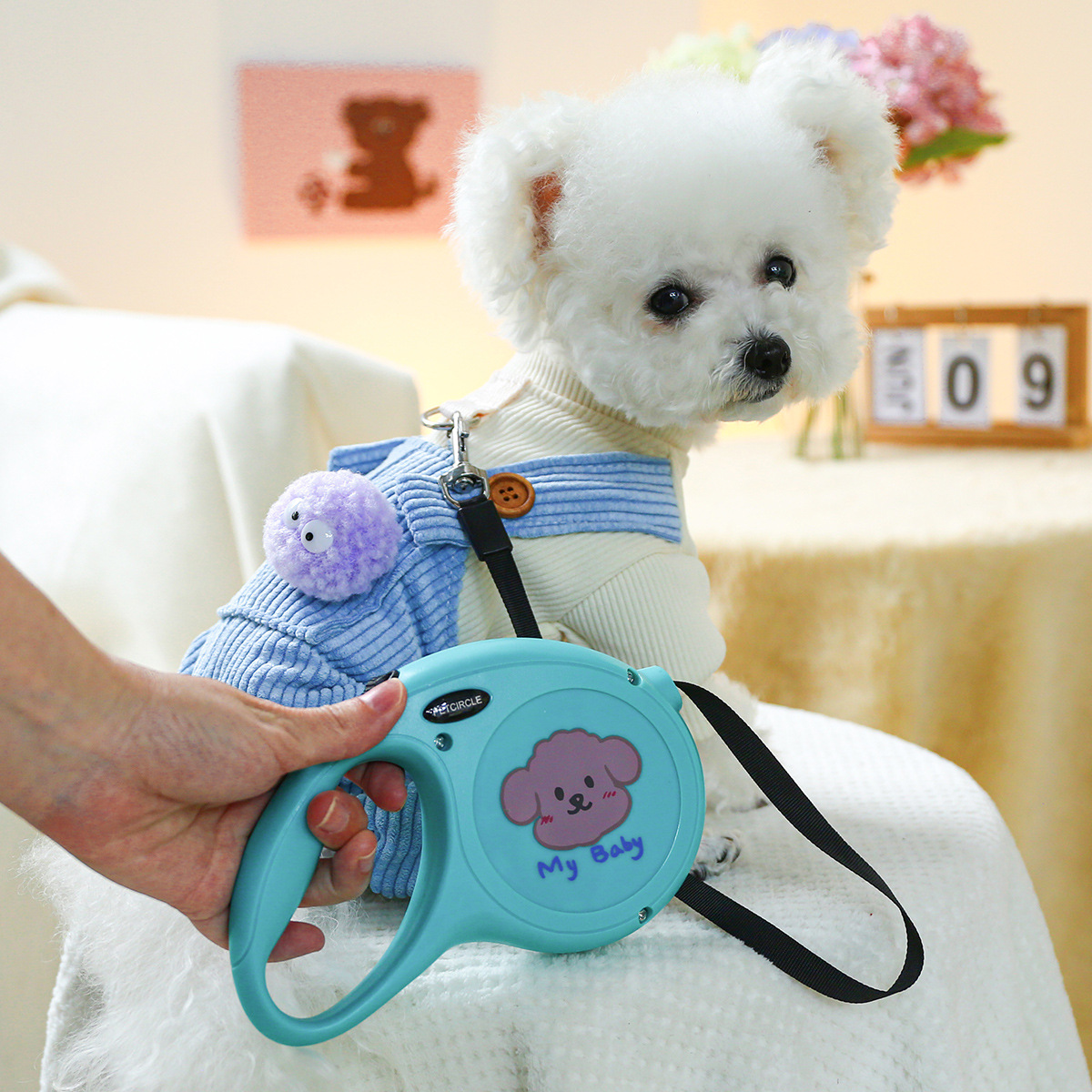 Adorable Pom-Pom Pet Overalls