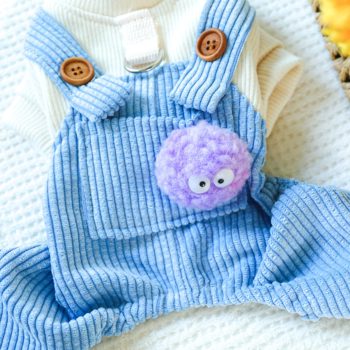 Adorable Pom-Pom Pet Overalls