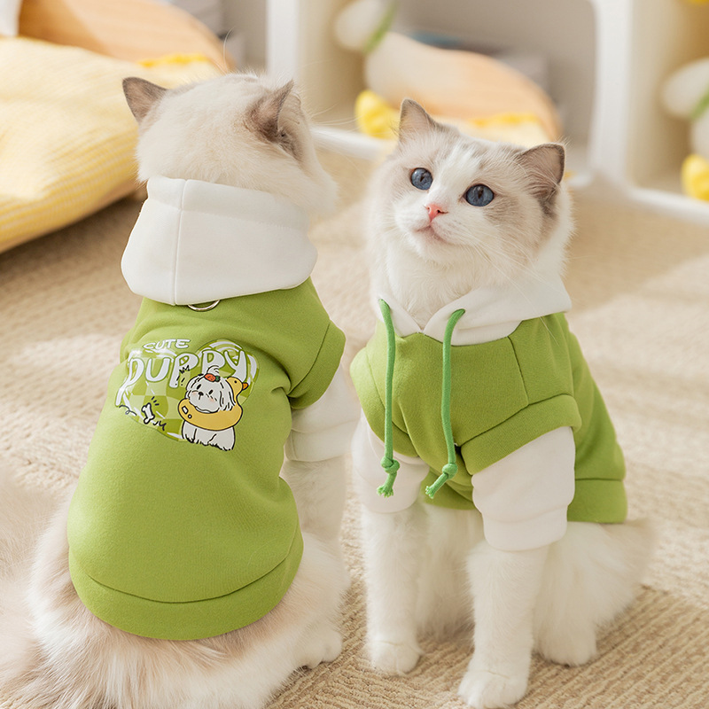 Cute Puppy themed Fall Pet Hoodie