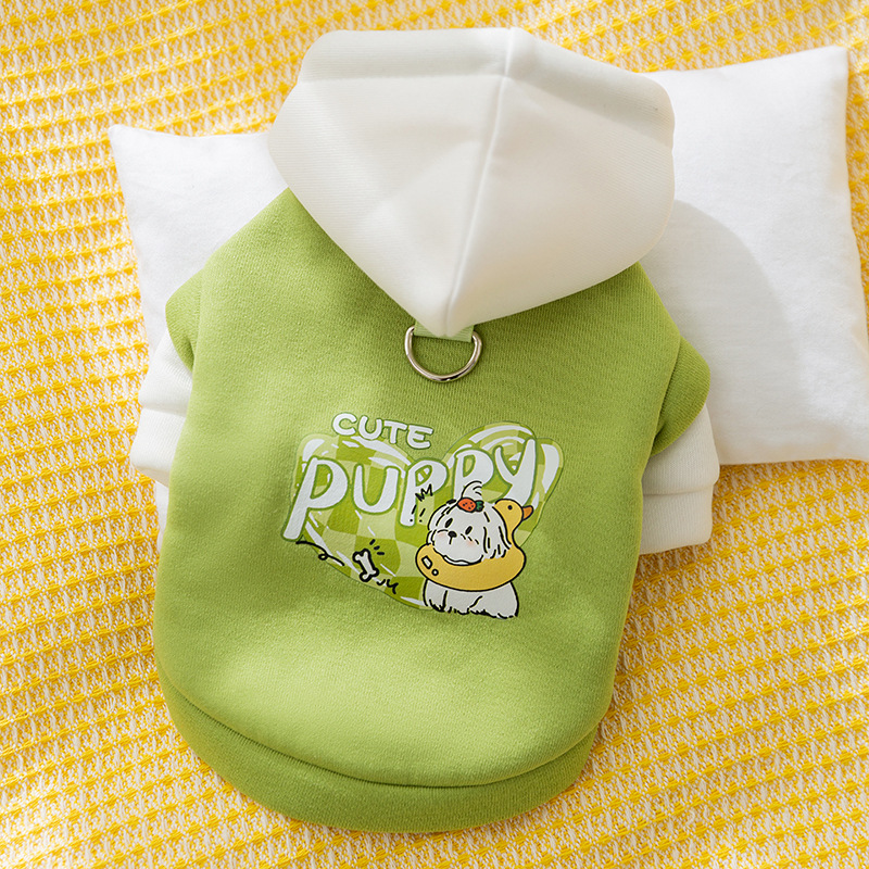 Cute Puppy themed Fall Pet Hoodie