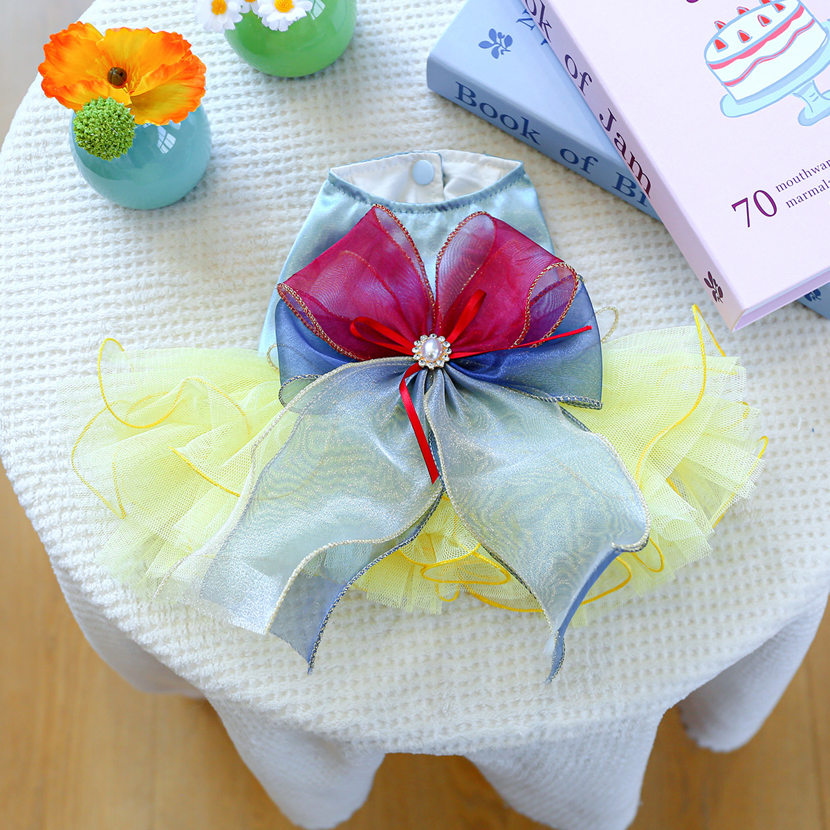 Summer Tutu Dress with Big Bow for Pets