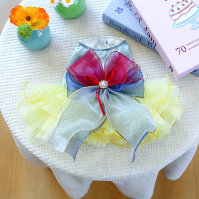 Summer Tutu Dress with Big Bow for Pets 01