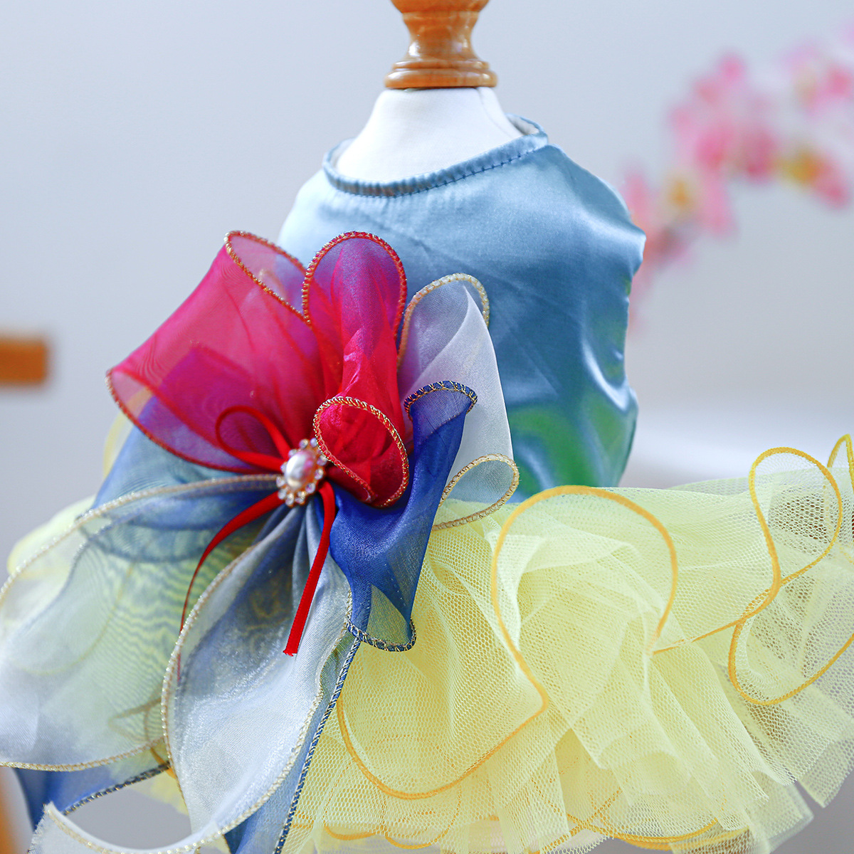 Summer Tutu Dress with Big Bow for Pets
