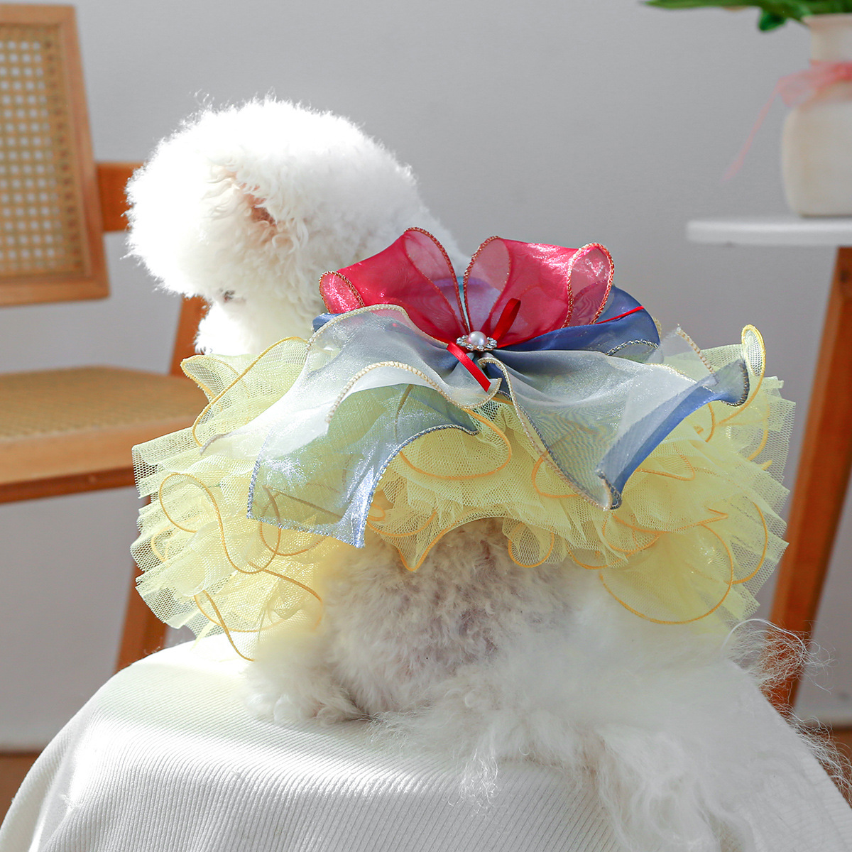 Summer Tutu Dress with Big Bow for Pets
