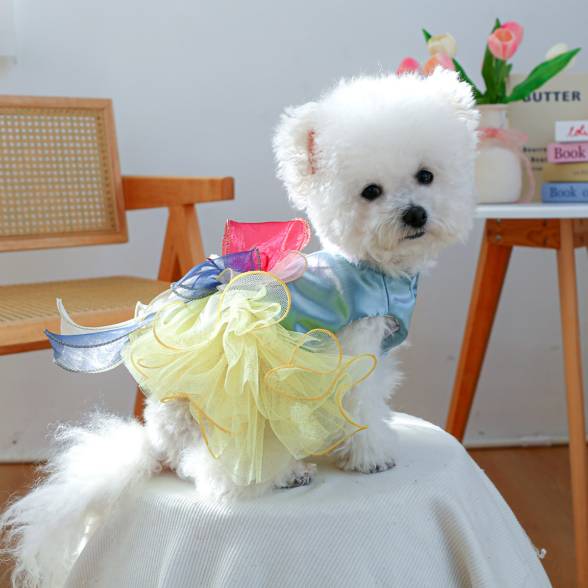 Summer Tutu Dress with Big Bow for Pets