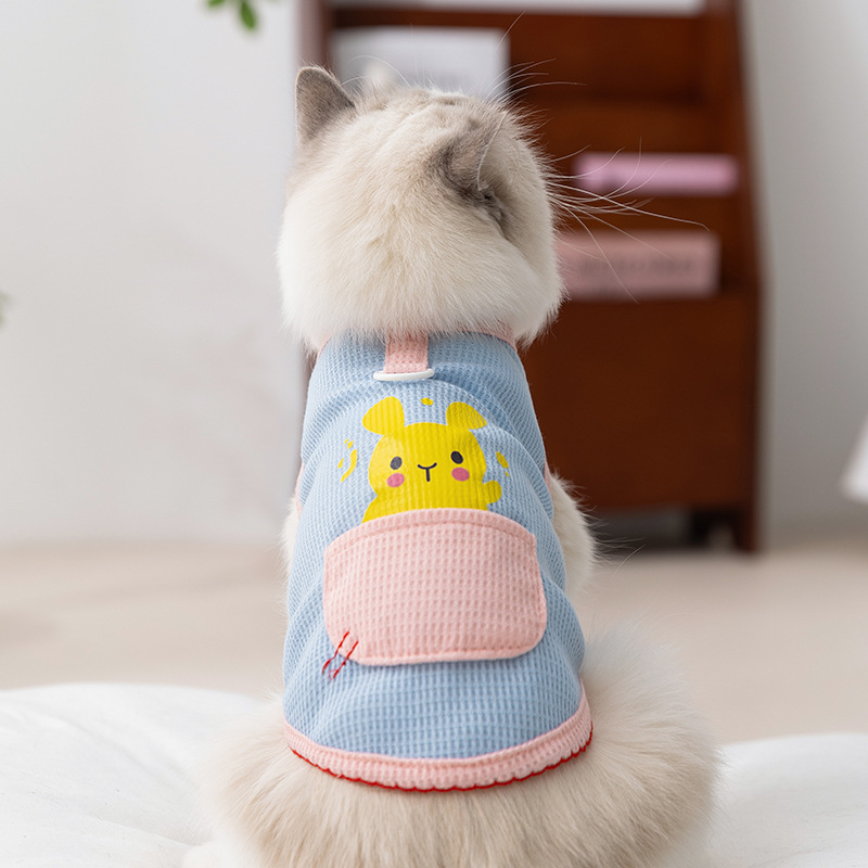 Cute Rabbit Cat Summer Vest with Pocket