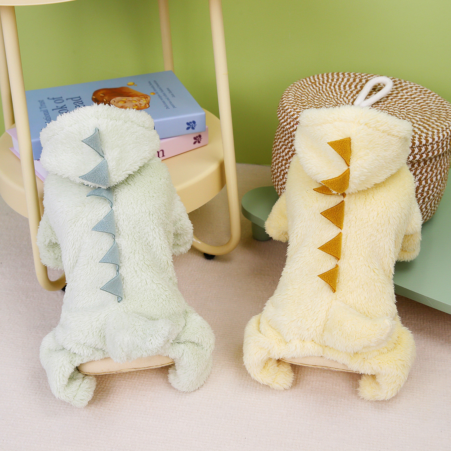 Dinosaur style Four legged Fleece Dog Coat