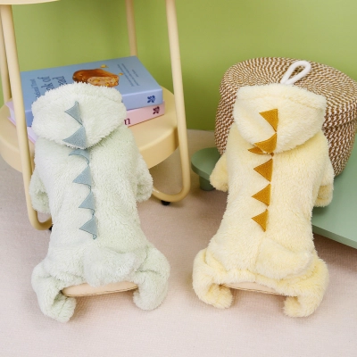 Dinosaur style Four legged Fleece Dog Coat 01