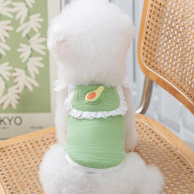 Pet Summer 3D Avocado Lace Harness