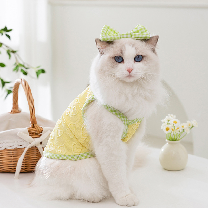 Cat Heart Embossed Suspender Summer Coat