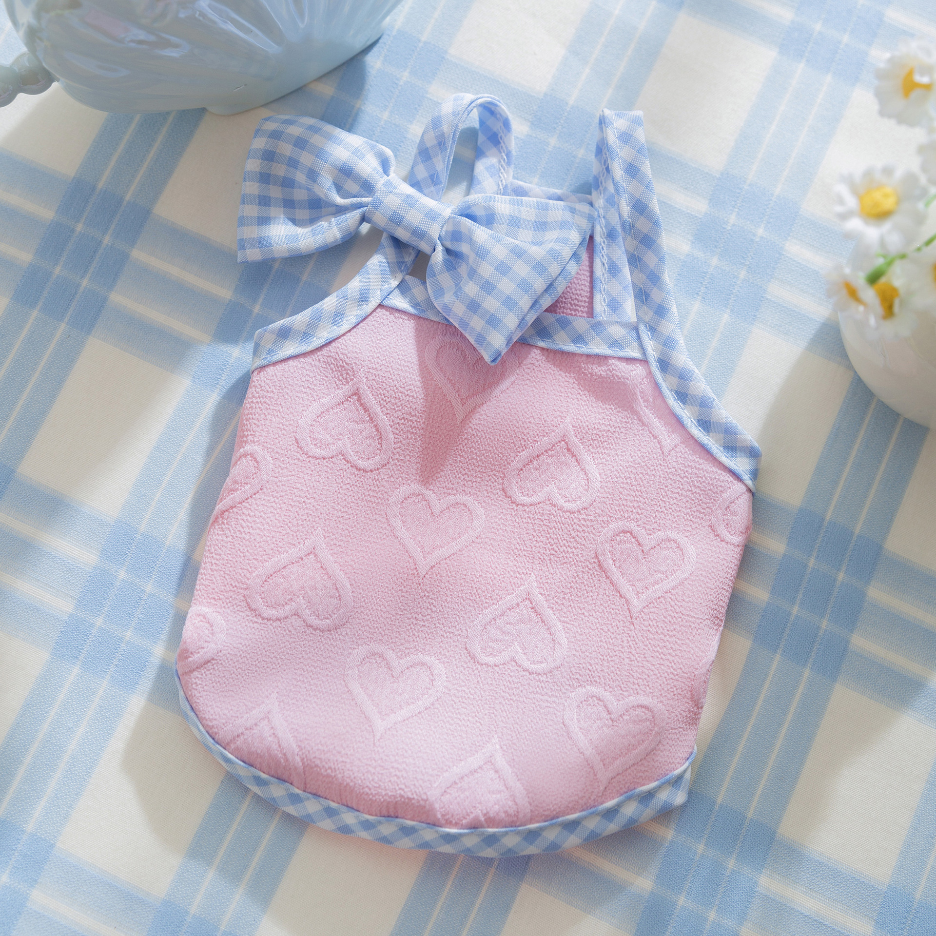 Cat Heart Embossed Suspender Summer Coat