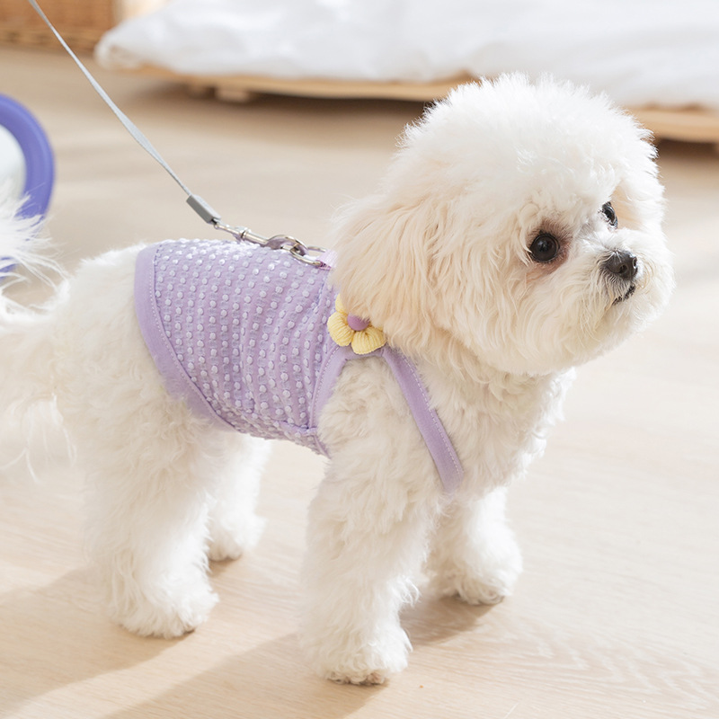 Pet Summer Floral Embellished Harness