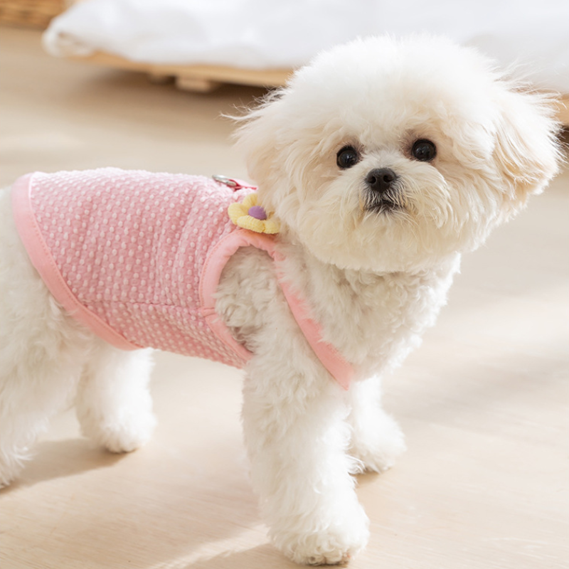 Pet Summer Floral Embellished Harness