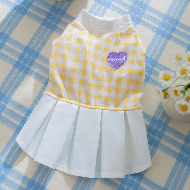Pet Heart Checkered Dress