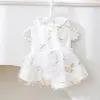 Pet Floral Princess Dress with Bow Summer Thin