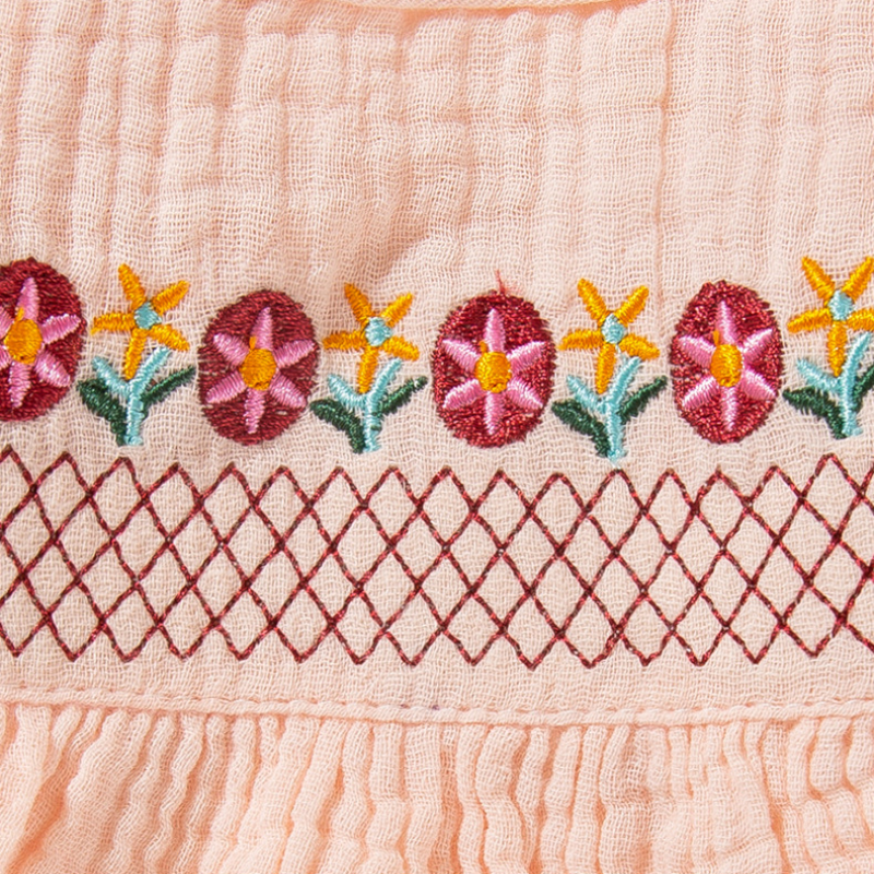 Floral Embroidered Pet Bodysuit