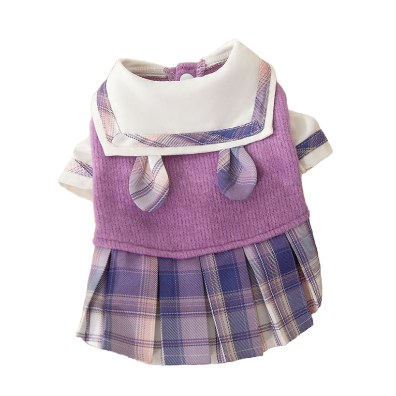 American Style JK Plaid Pet Winter Dress