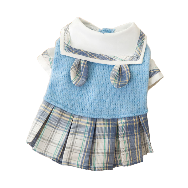 American Style JK Plaid Pet Winter Dress