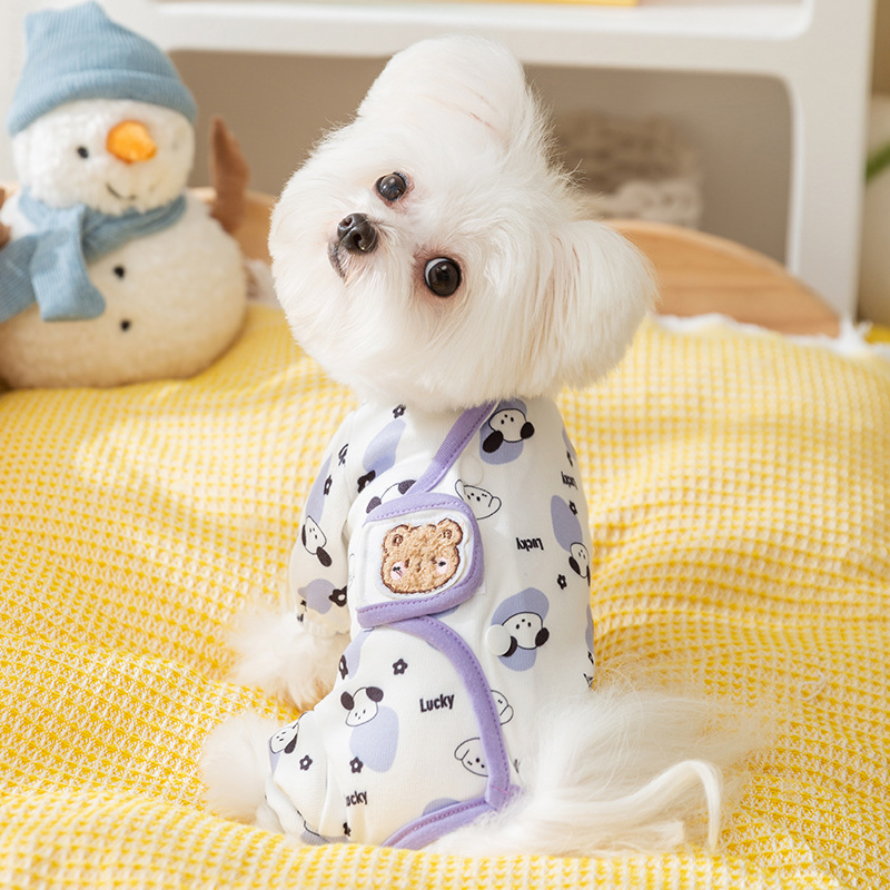 Cozy Cartoon Bear Winter Pet Belly Warmer