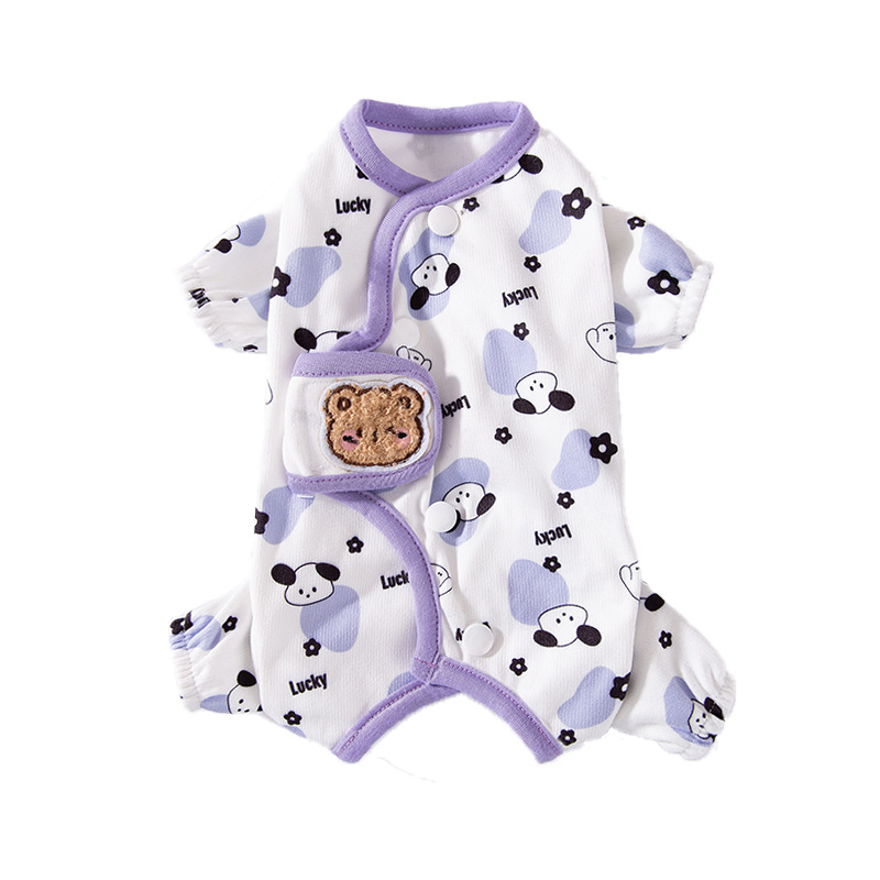 Cozy Cartoon Bear Winter Pet Belly Warmer