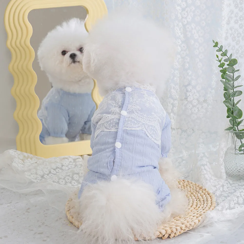 Romantic Lace Four Legged Pet Onesie for Summer