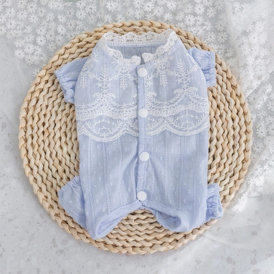 Romantic Lace Four Legged Pet Onesie for Summer 01