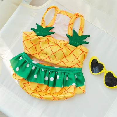 Pineapple kitty swimsuit summer cat beach wear 01