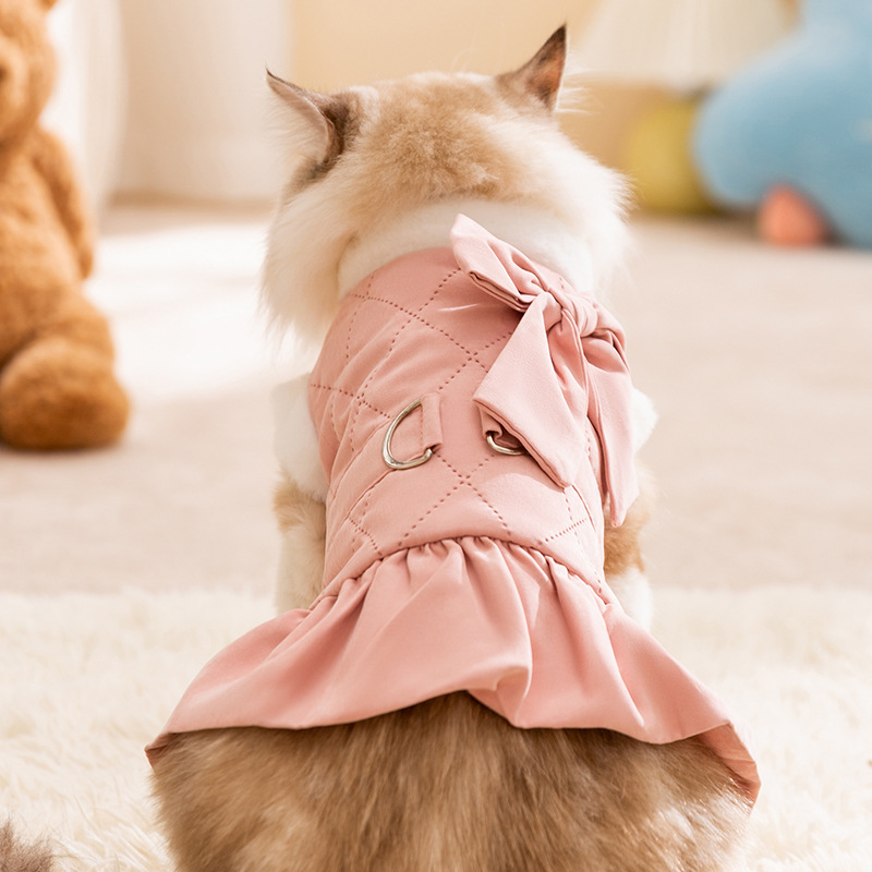 Winter Pet Cute Thickened Cotton Dress