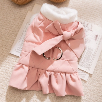 Winter Pet Cute Thickened Cotton Dress 02