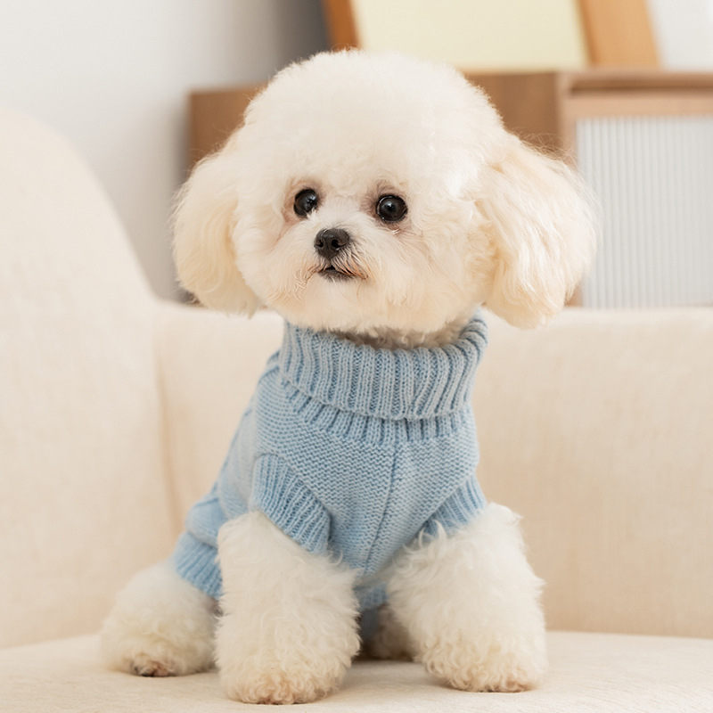 Winter Pet Simple Cable Knit Warm Sweater