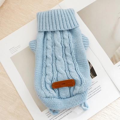 Winter Pet Simple Cable Knit Warm Sweater 02