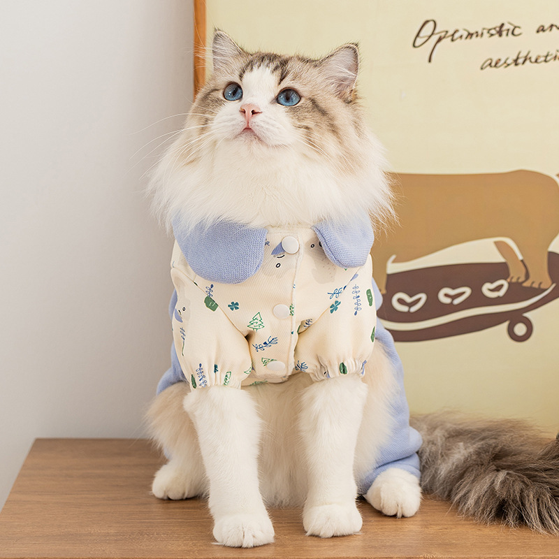 Winter Princess Style Cat Cotton Romper