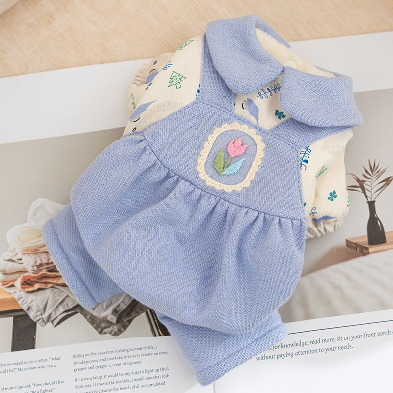 Winter Princess Style Cat Cotton Romper