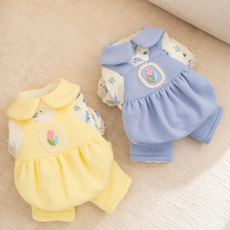 Winter Princess Style Cat Cotton Romper