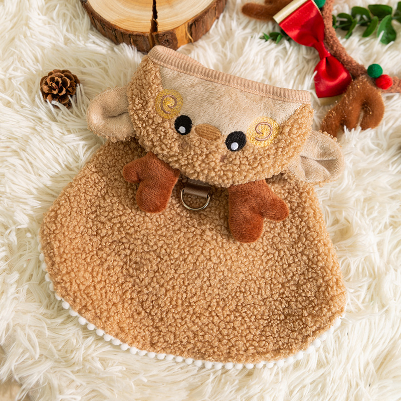 Adorable Pet Christmas themed Cartoon Traction Cape