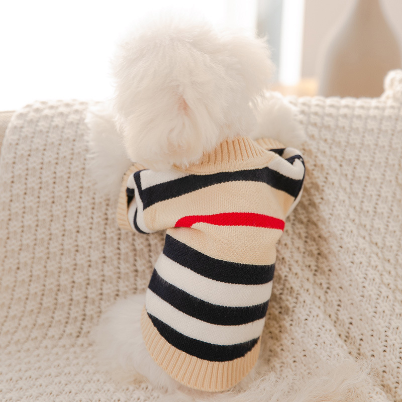 Cute Pet Striped Knit Cardigan for Winter