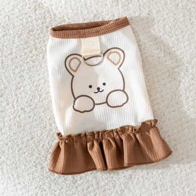 Cute Cat Teddy Bear Harness Thin Breathable Dress 02