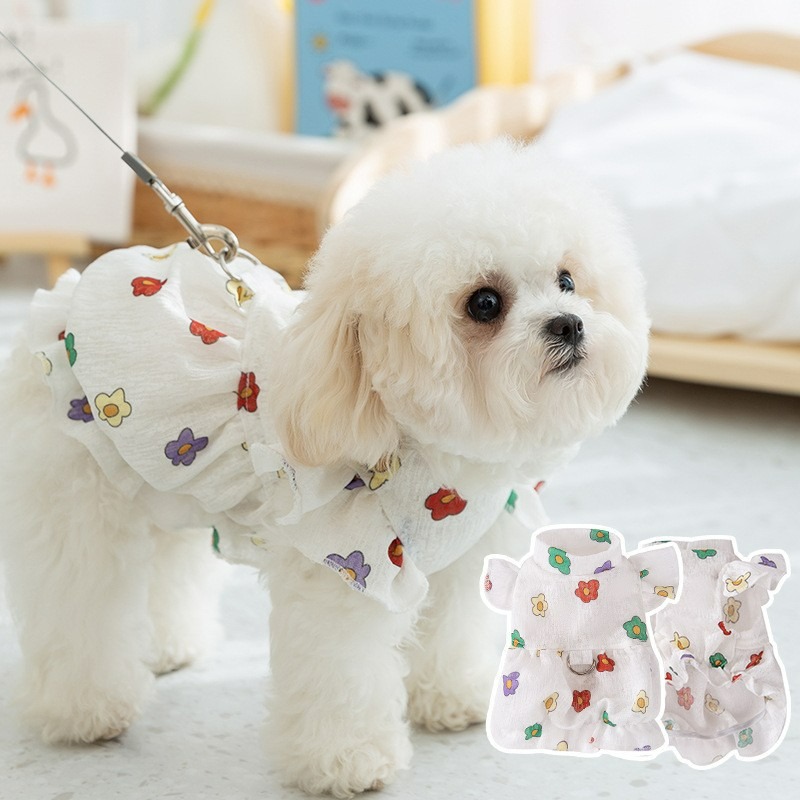 Pet Floral Flutter Sleeve Dress