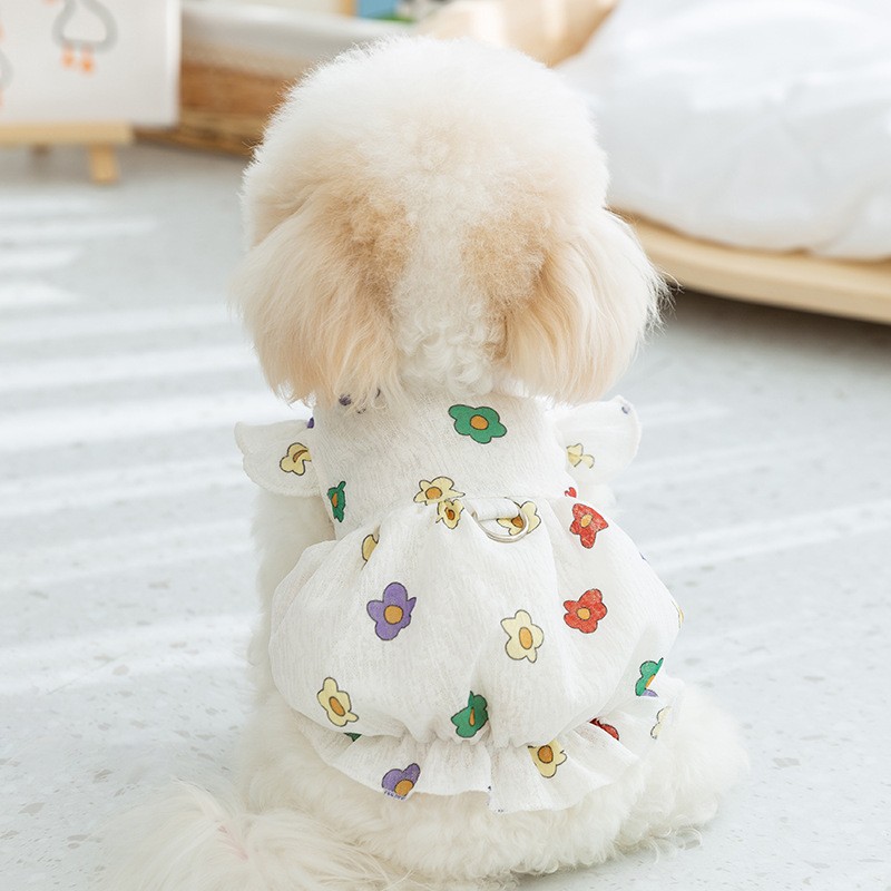 Pet Floral Flutter Sleeve Dress