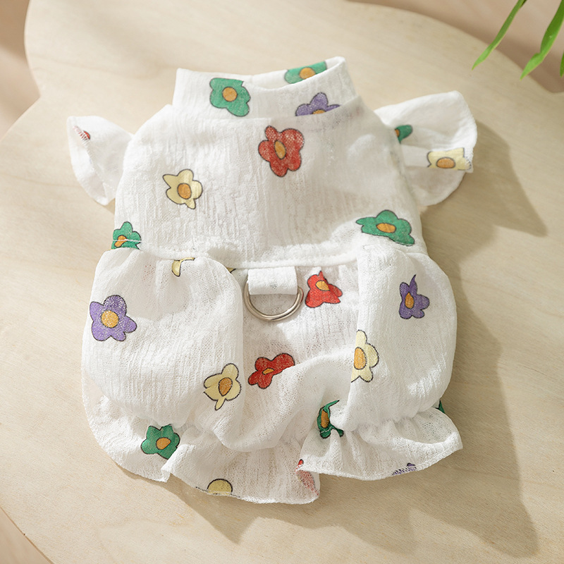 Pet Floral Flutter Sleeve Dress