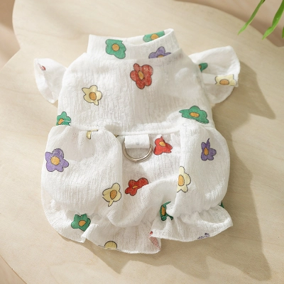 Pet Floral Flutter Sleeve Dress 01