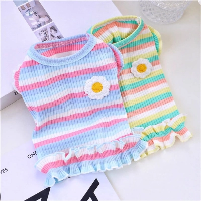 Pet Princess Striped T-shirt Dress 01