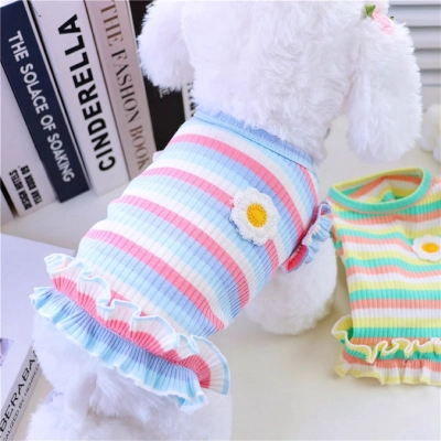 Pet Princess Striped T-shirt Dress 02