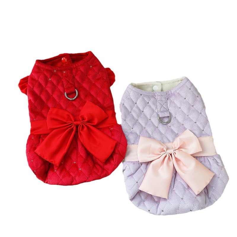 Cute Pet Winter Towing Cotton Coats