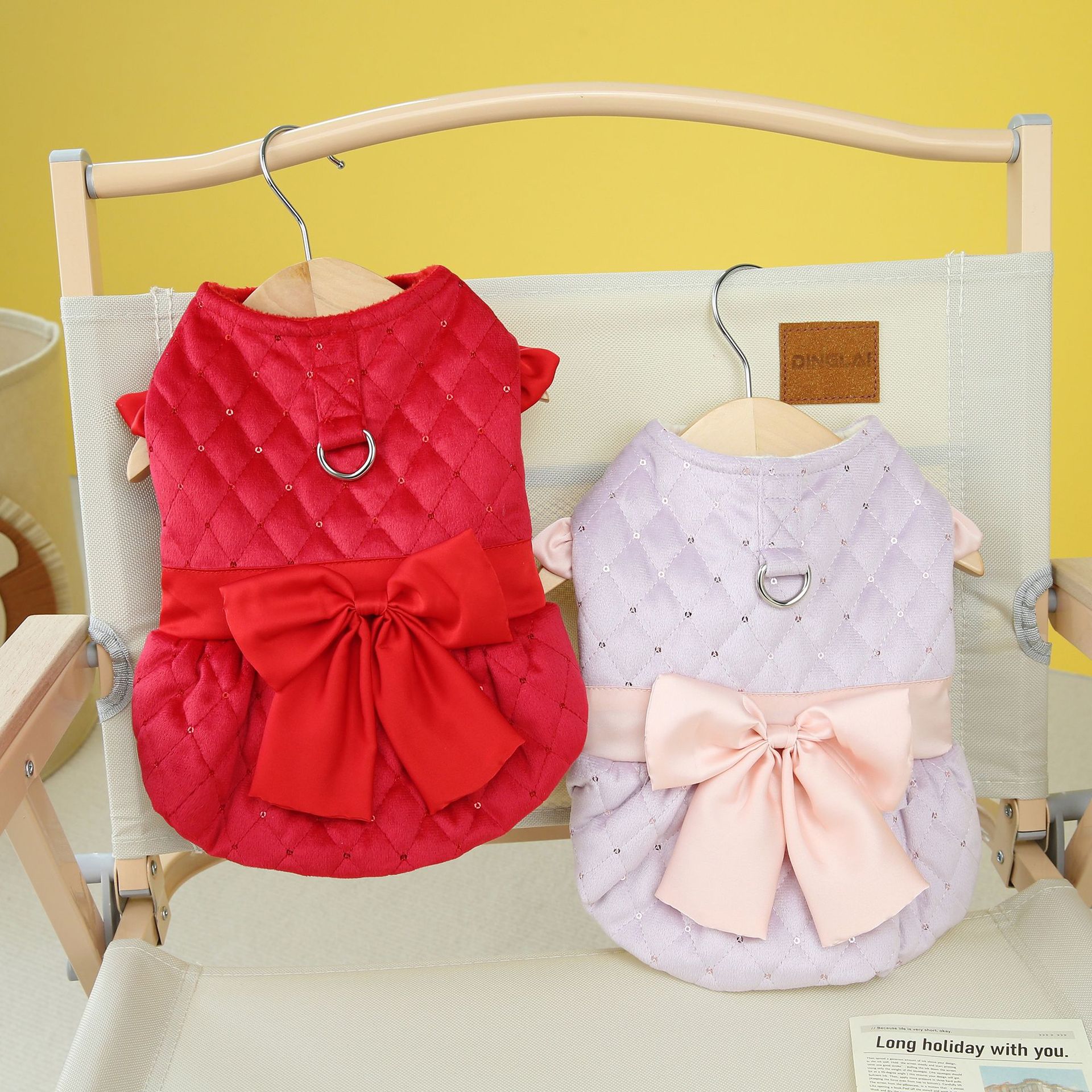 Cute Pet Winter Towing Cotton Coats