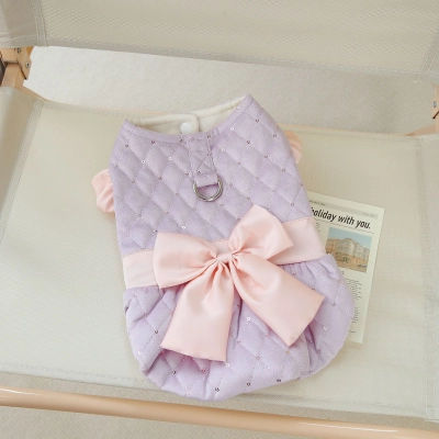 Cute Pet Winter Towing Cotton Coats 02