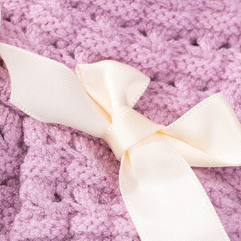 Princess style with Bow tie Pet Winter Wool Dress
