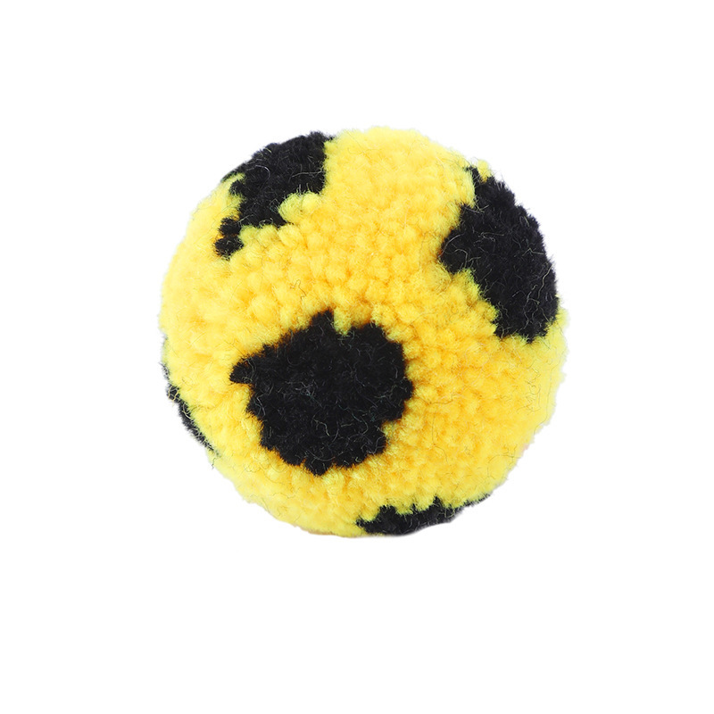 Colorful Plush Silent Cat Toy Footballs
