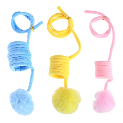 Suction Cup Spring Fluffy Ball Cat Toy 01